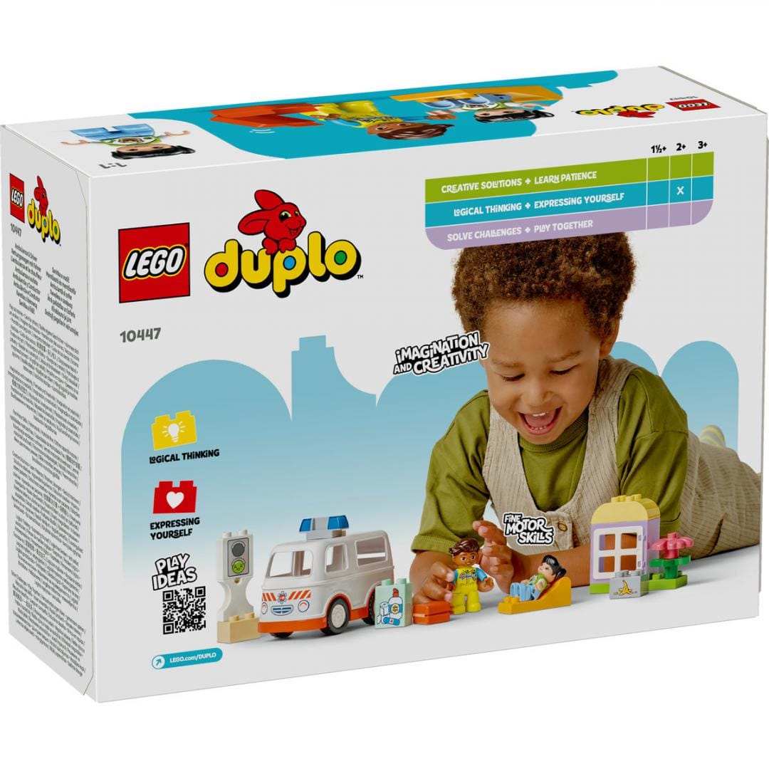 Lego Jucării Set Constructie LEGO 10447 | Ambulanta si Sofer, Cadou Copii