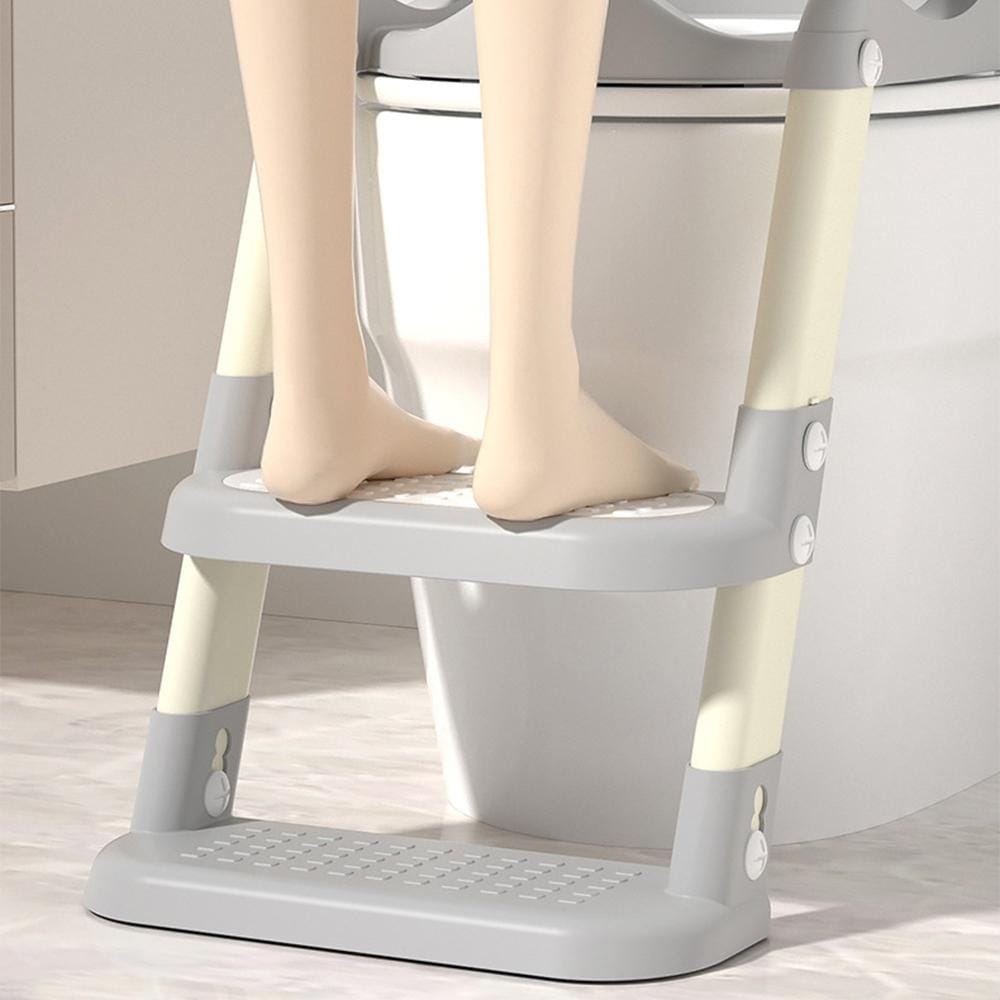 U-Grow Îngrijire bebe Reductor Toaleta Cu Scara U-Grow UGRS-0001 | Gri, Cu Trepte, Antiderapant