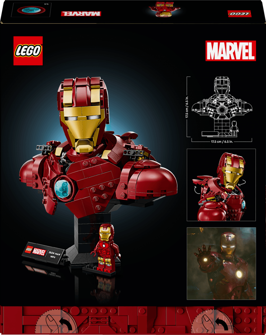 Lego Jucării Bust LEGO Iron Man 76327 | Marvel, 480 Piese, Display Stand, Cadou Colectionari