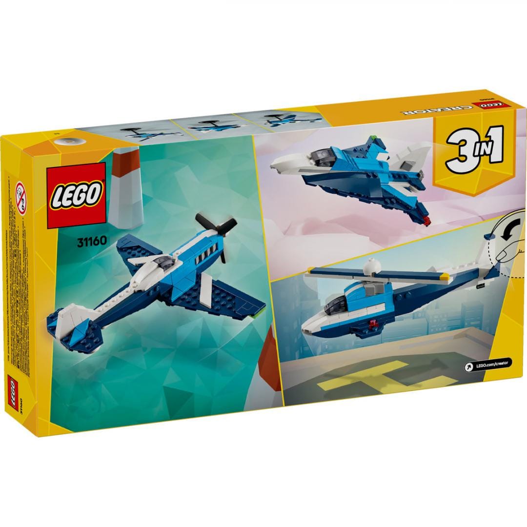Lego Jucării Set Constructie LEGO Creator 3-in-1 31160 | Avion de Curse, 3IN1, Cadou