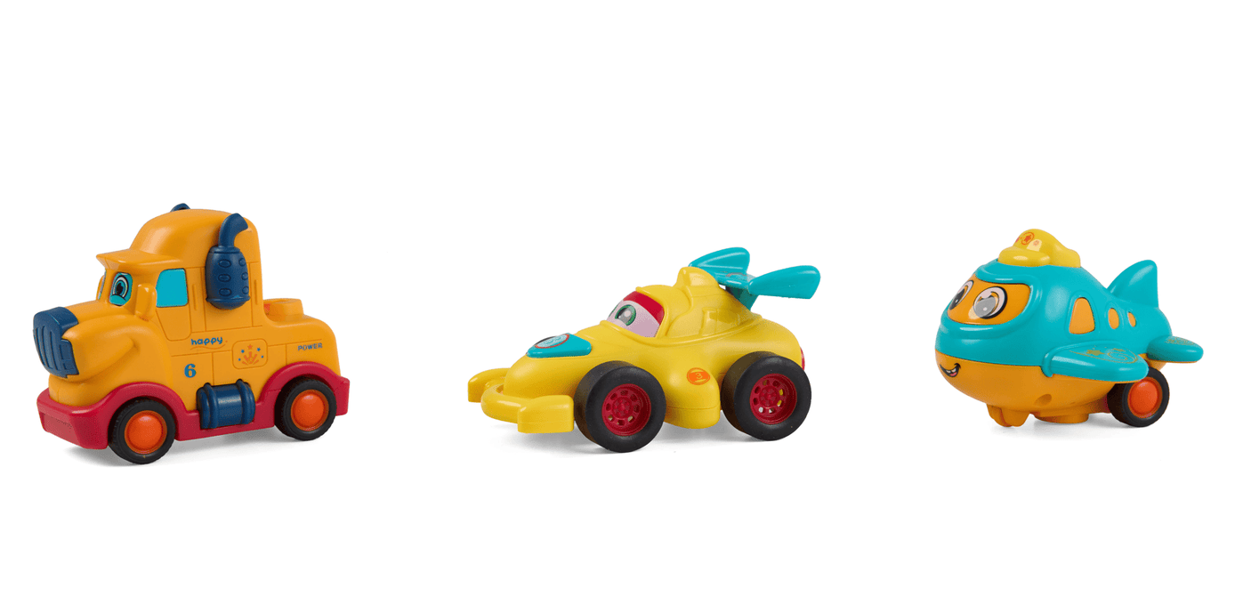 MomKi Jucării Set Jucarii MomKi MOMKI899-17E | 3 Vehicule, Actionate Prin Inertie
