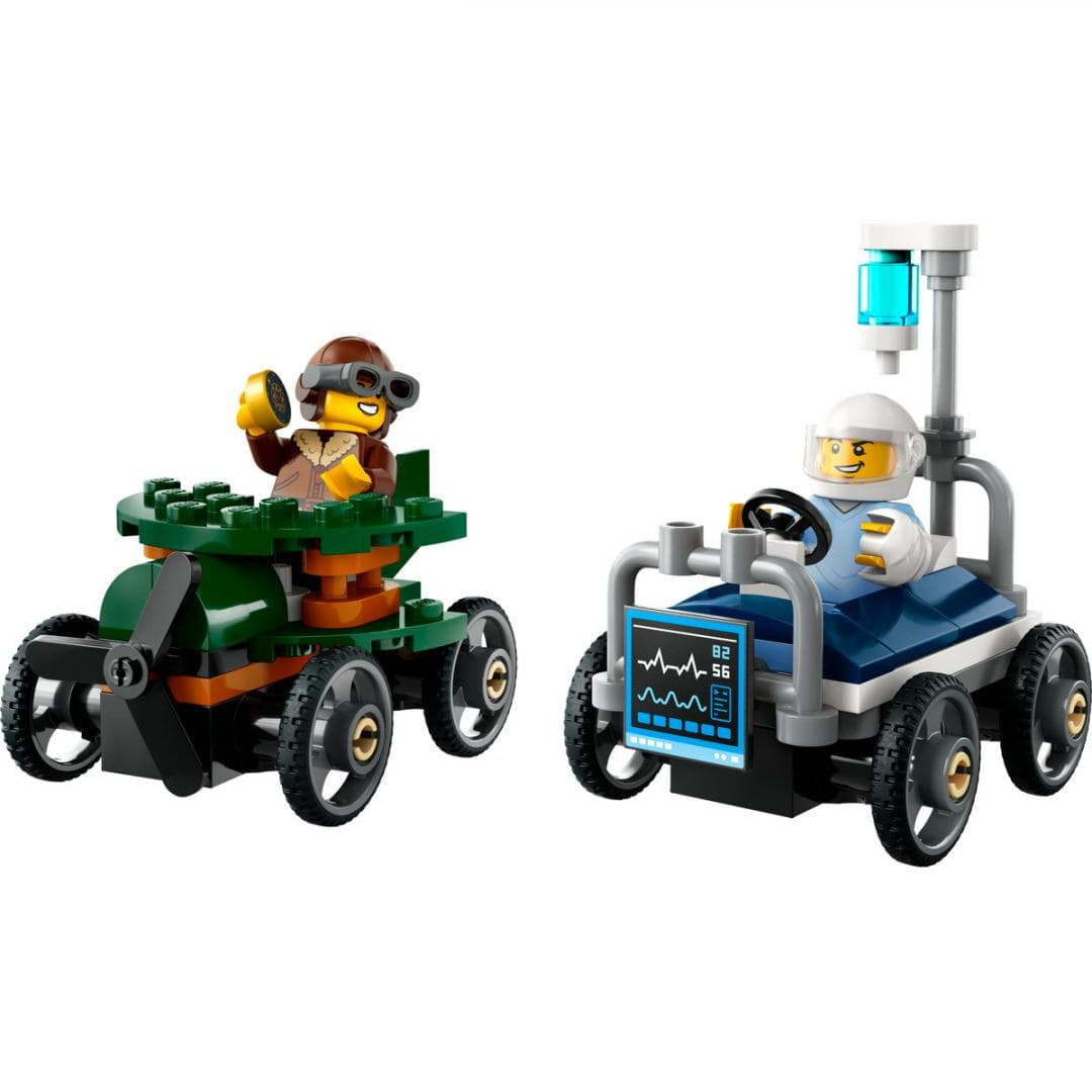 Lego Jucării Set Constructie LEGO City 60459 | Pachet de Curse Avion Vs. Pat de Spital