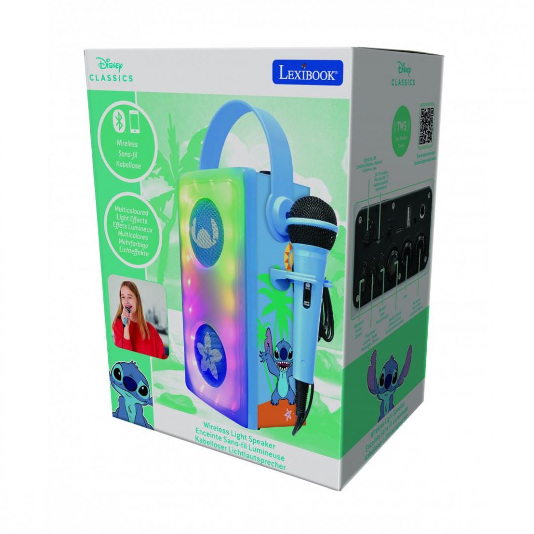 Lexibook Jucării Boxa Portabila Lexibook BTP185DZ | Stitch, Bluetooth, Lumini LED, Microfon