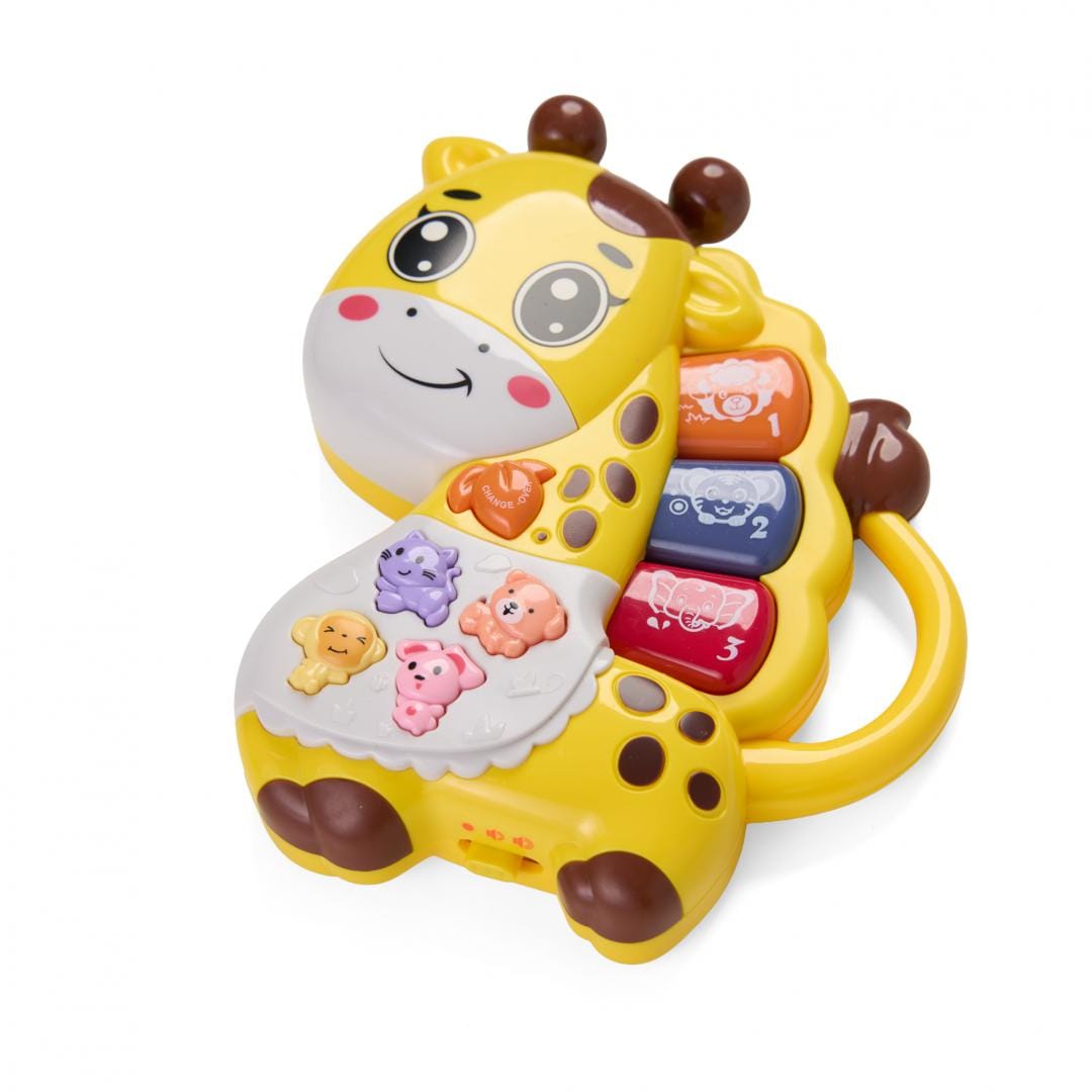 MomKi Jucării Jucarie MomKi MOMKI855-66G | Girafa, Lumini si Sunete, Galbena