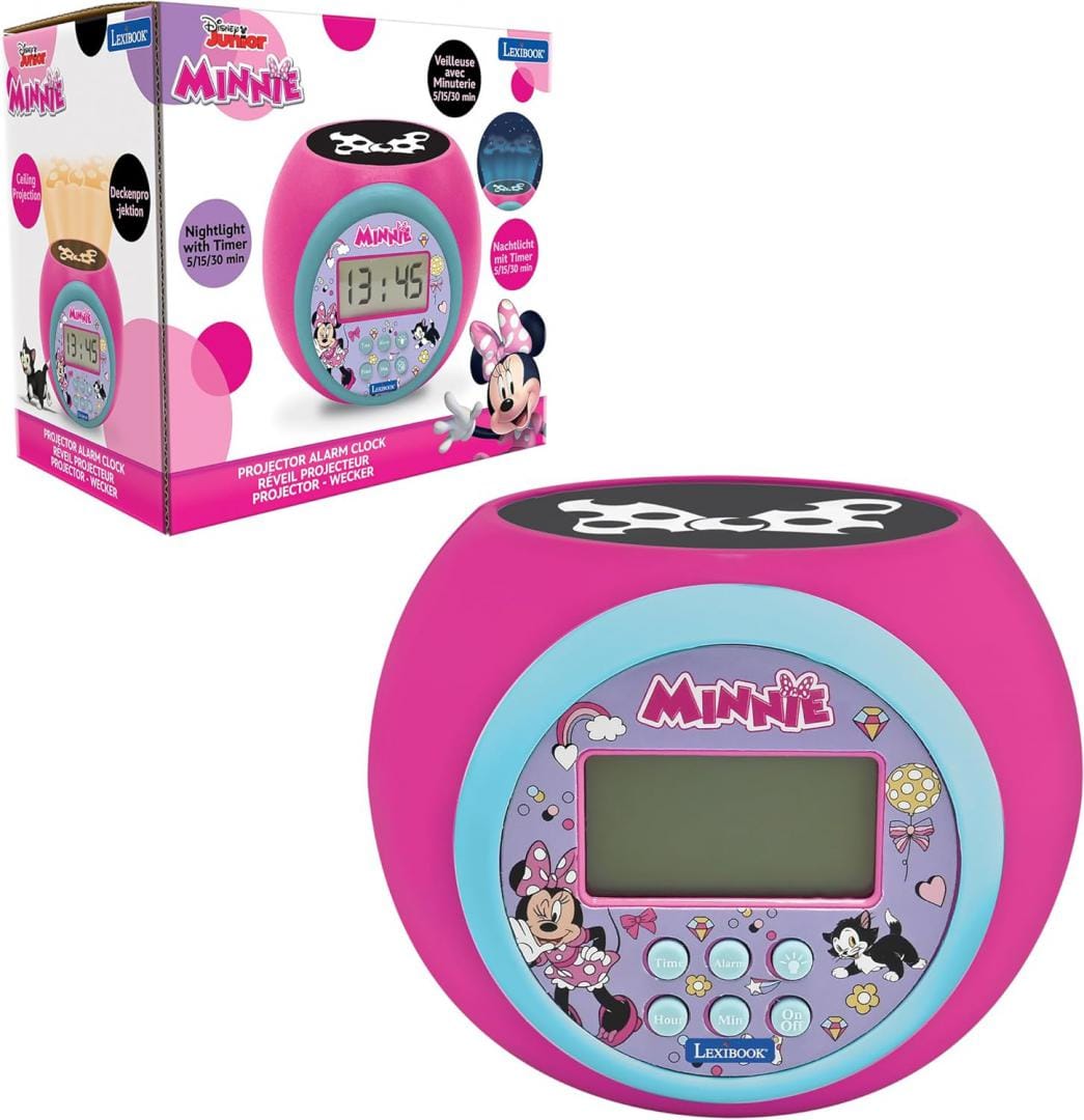 Lexibook Jucării Ceas Desteptator Lexibook RL977MN | Proiector, Minnie Mouse, Copii
