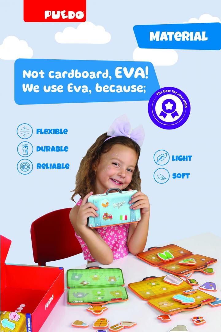 Puedo Toys Jucării Joc din Spuma EVA Puedo Toys PUEDOK1918 | Fa-ti Bagajul, Educativ, 3+