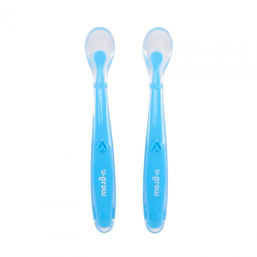 U-Grow Alimentație bebe Set 2 Lingurite Silicon U-Grow UG-032LB | Light Blue, Bebe