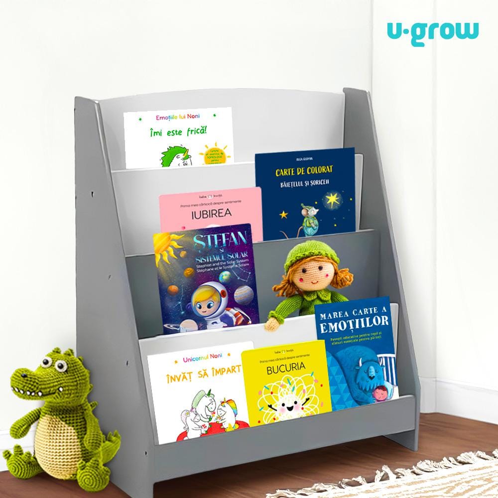 U-Grow Puericultură Raft Depozitare Carti U-Grow UGRD-6933 | Gri, MDF