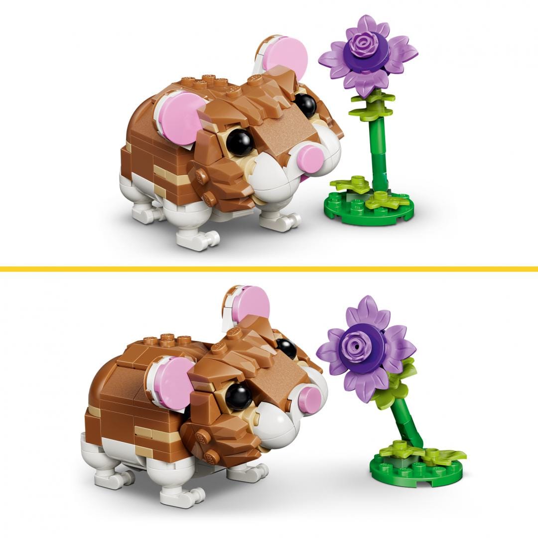 Lego Jucării Set Constructie LEGO Creator 31376 | Hamster Adorabil cu Floare, Cadou