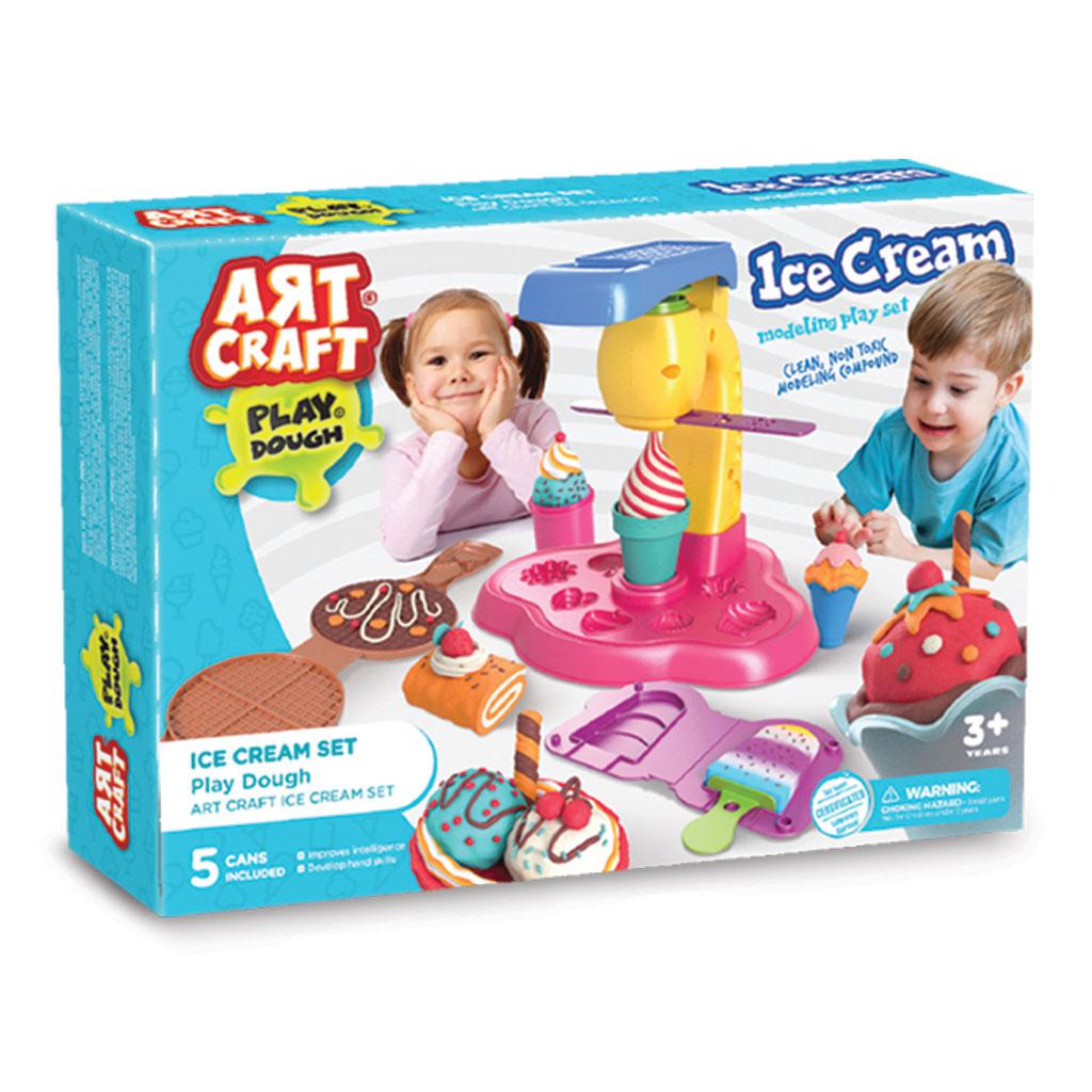 Dede Jucării Pasta Modelatoare Dede DEDE3489 | 280g, Tema Inghetata, Multicolor