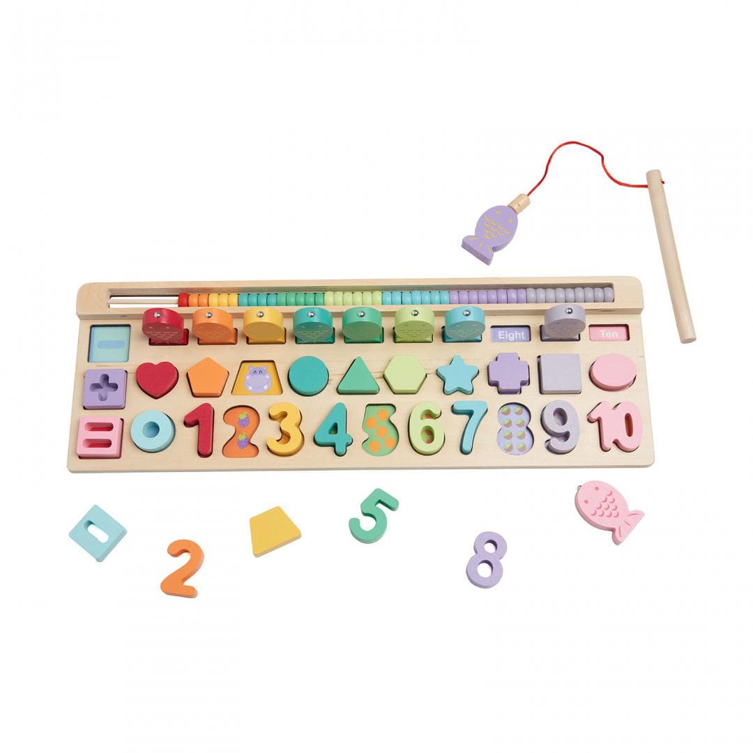 MomKi Jucării Puzzle Lemn MomKi MKT1009 | 4 in 1, 35 Piese, Educativ, Multicolor