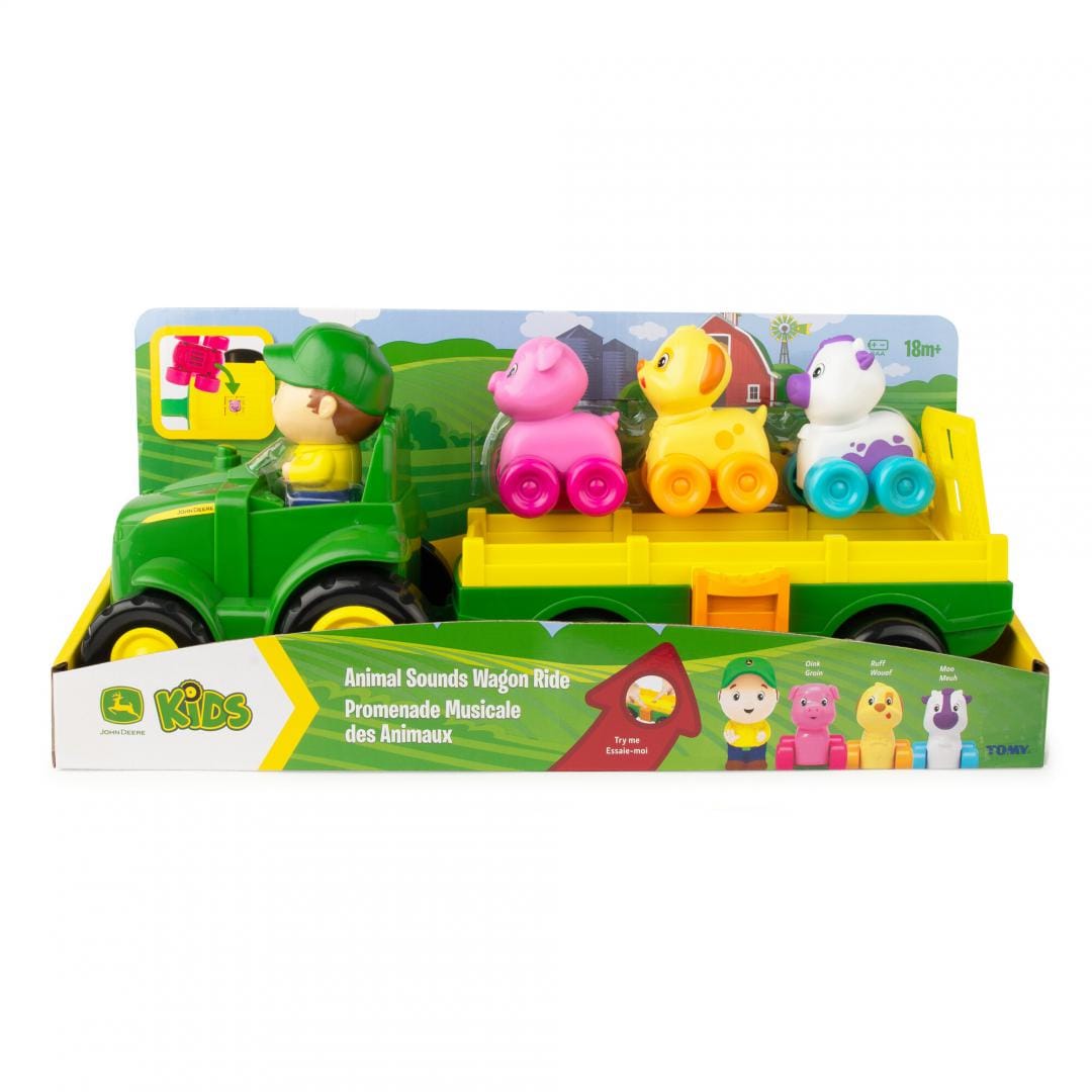 Tomy Jucării Jucarie Tomy T47276 | Tractoras John Deere, Remorca, Animalute, Sunete