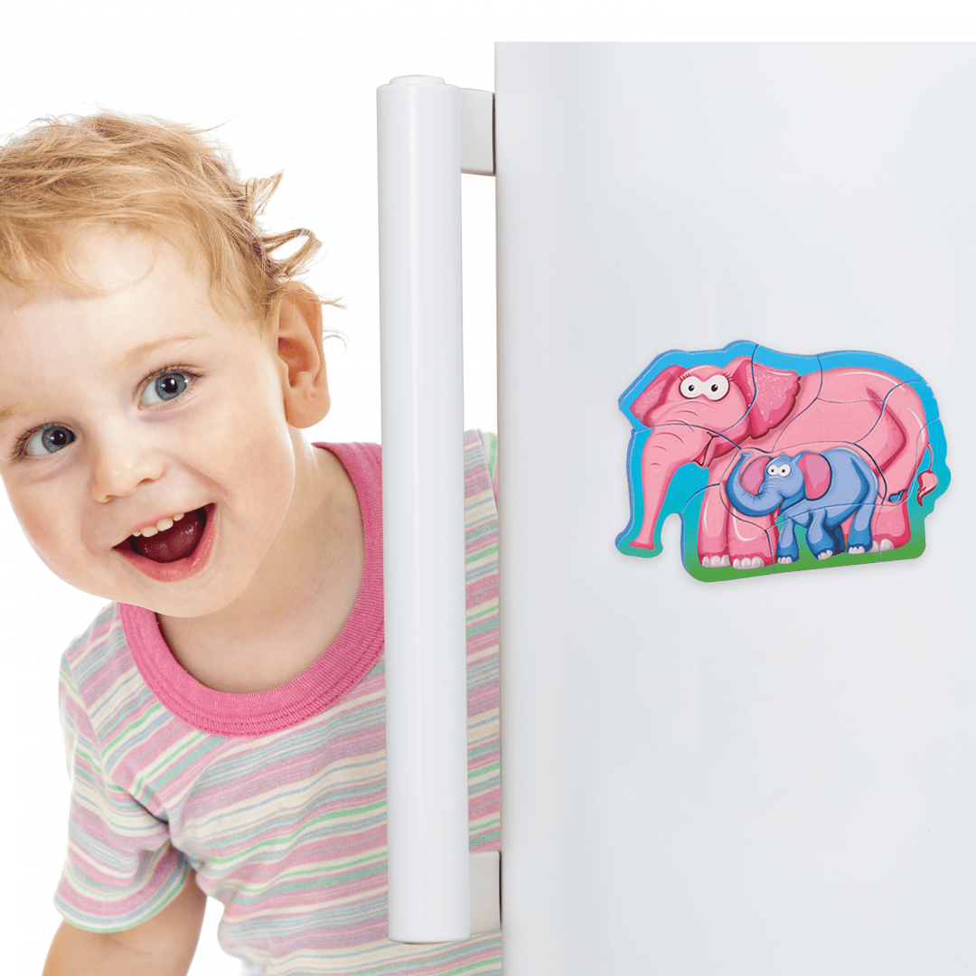 Puedo Toys Jucării Puzzle Puedo Toys PUEDOB22072 | Spuma EVA, Mama si Puiul Elefant, 8 Piese