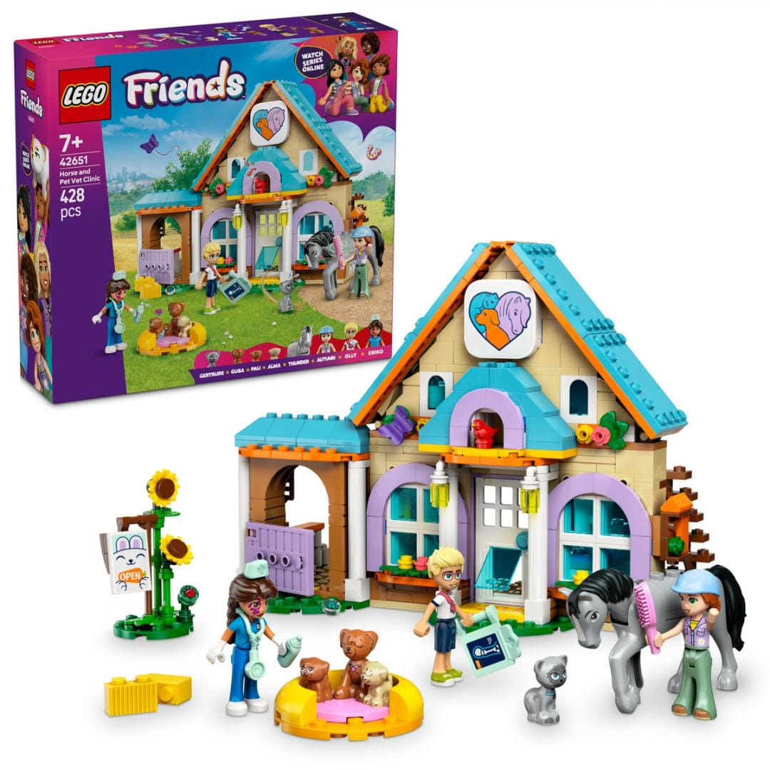 Lego Jucării Set Constructie LEGO 42651 | Clinica Veterinara, Cai si Animale, Cadou