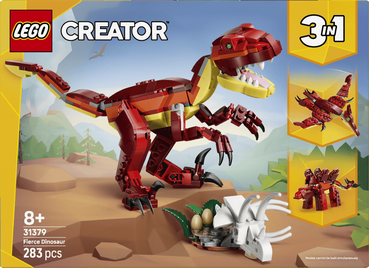Lego Jucării Set Constructie LEGO Creator 3-in-1 31379 | Dinozaur Feroce, Vintage, Cadou