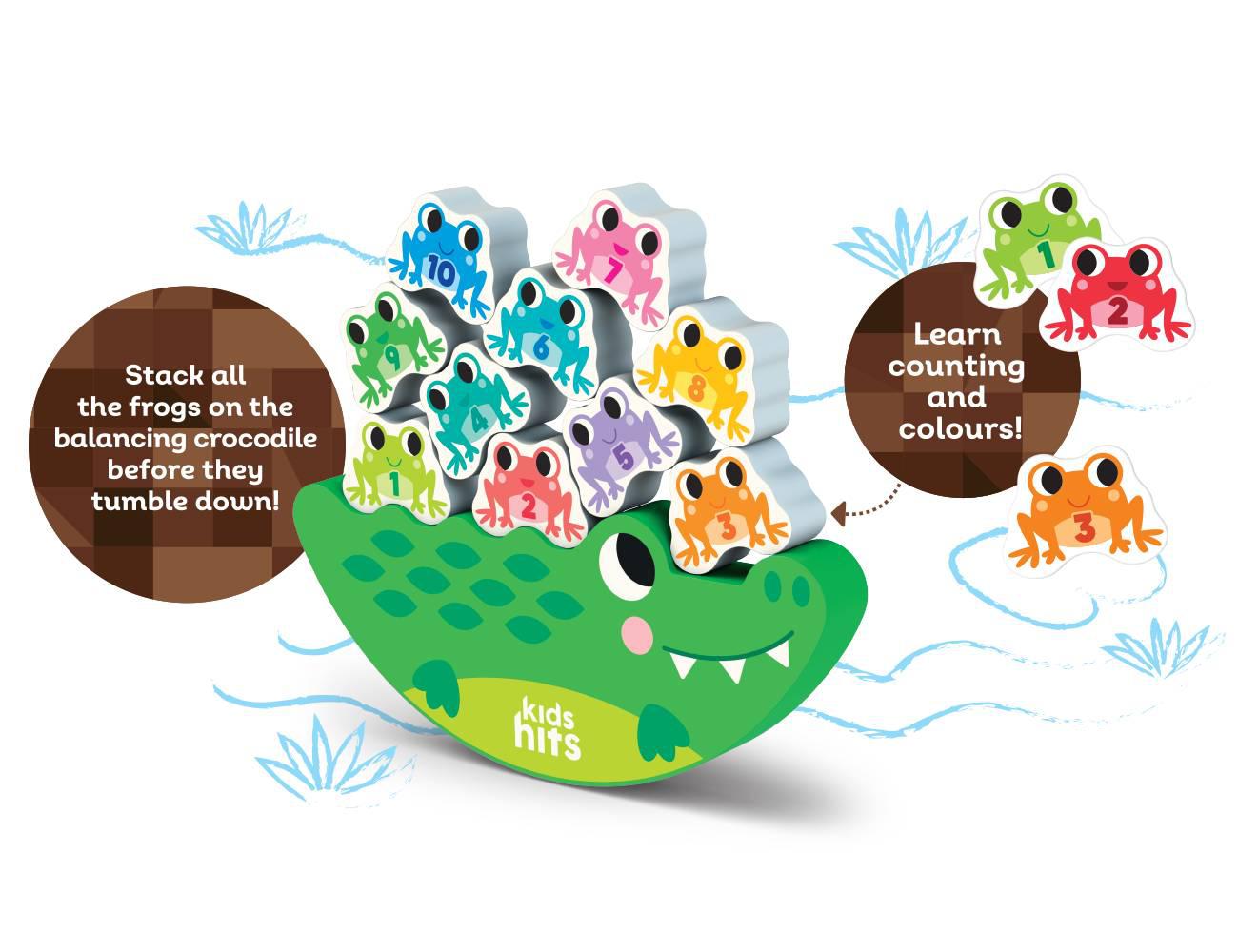 Crocodil de Balansare, Jucarie Lemn — Kids Hits
