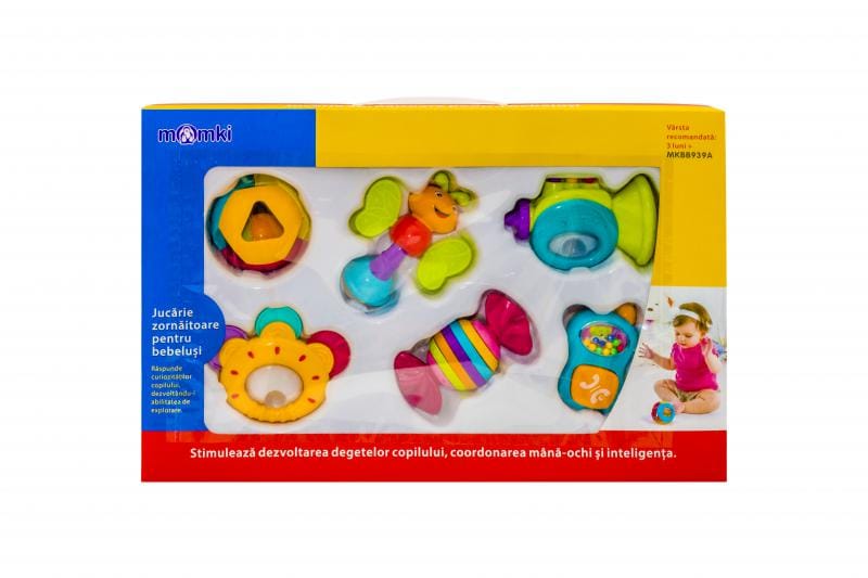 MomKi Jucării Jucarie Zornaitoare MomKi MKBB939A | Bebelusi, Interactiva, Cadou