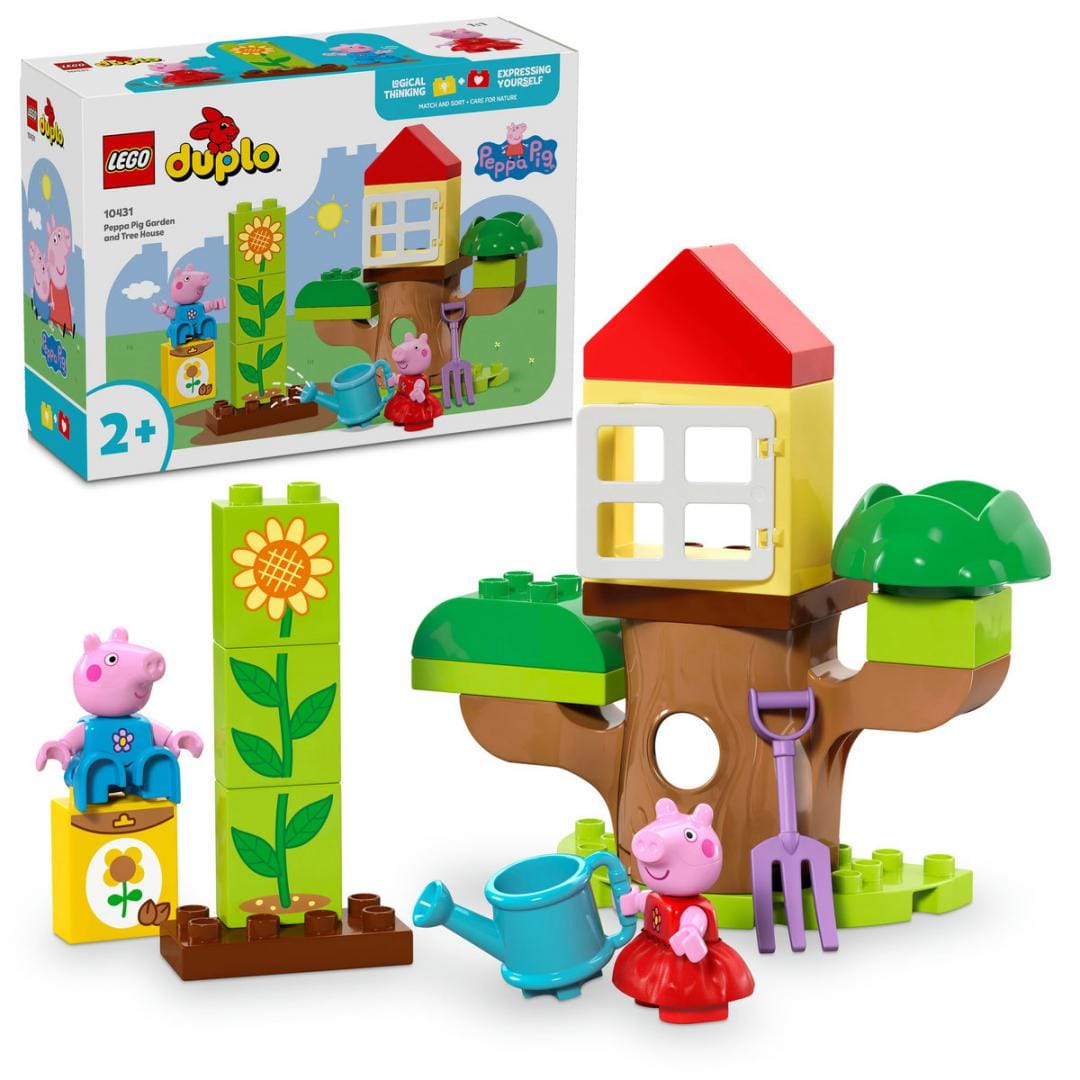 Lego Jucării Set Constructie LEGO Duplo 10431 | Gradina si Casa din Copac Peppa Pig, 59 Piese, 2+