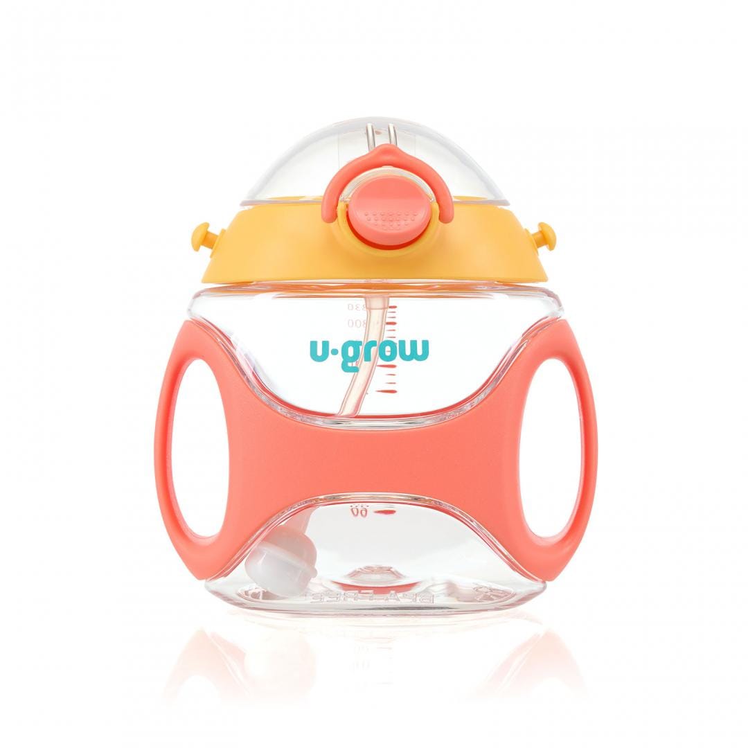 U-Grow Alimentație bebe Sticla Tritan U-Grow UG-733OG | 330ml, Pai, Curea, Orange