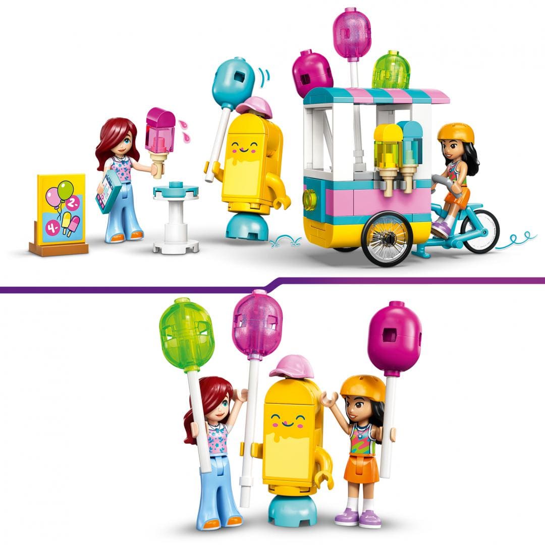 Lego Jucării Set Constructie LEGO 42692 | Stand cu Inghetata si Baloane, Cadou