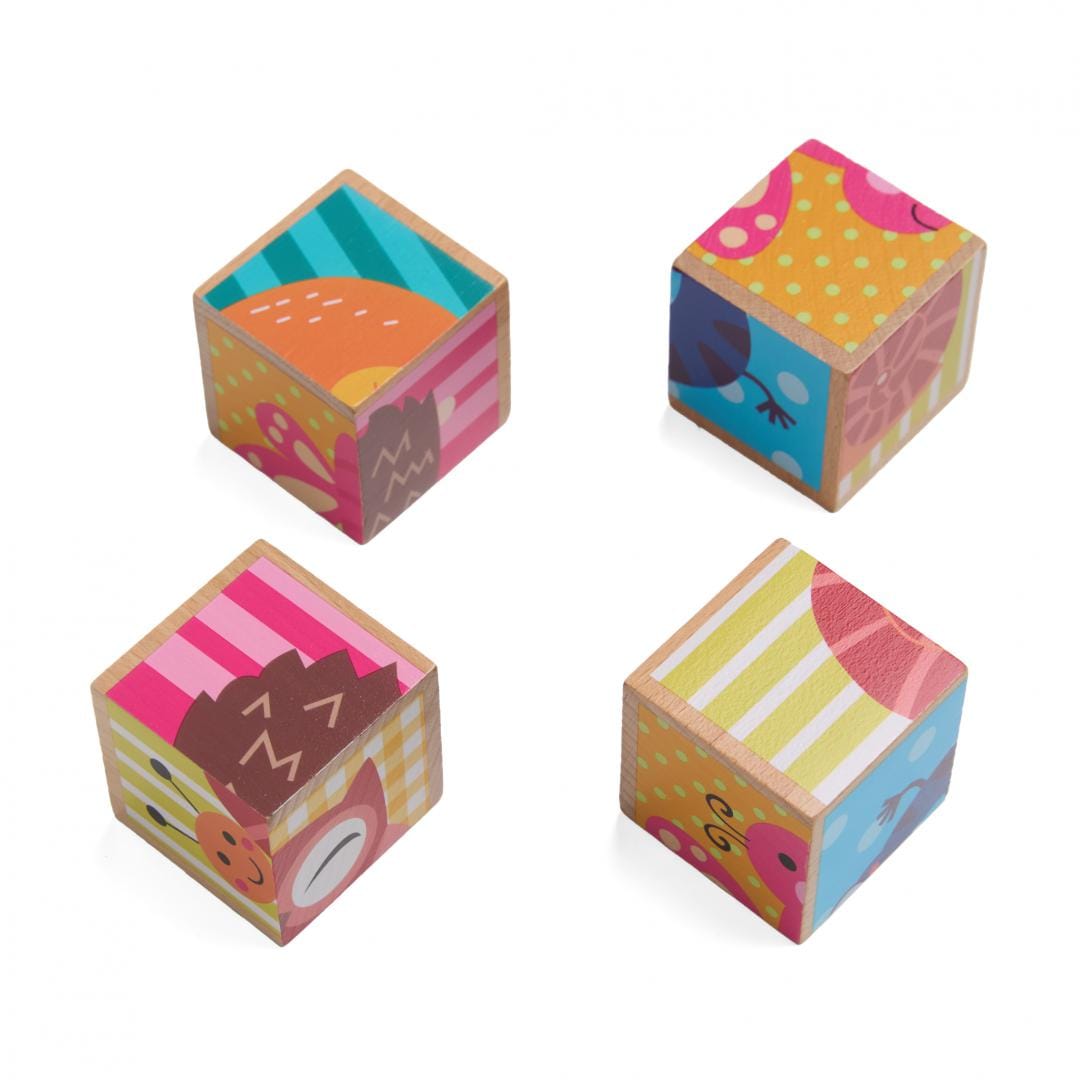 MomKi Jucării Puzzle Momki MKT1110 | Lemn, 4 Piese, Animale, Educativ