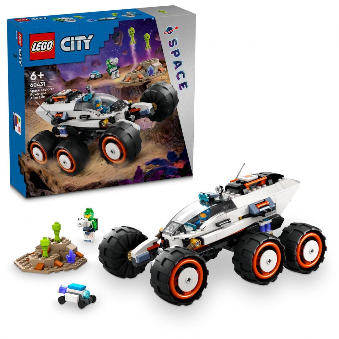 Lego Jucării Set Constructie LEGO City 60431 | Rover Explorare, Viata Extraterestra, 195 Piese, 6+