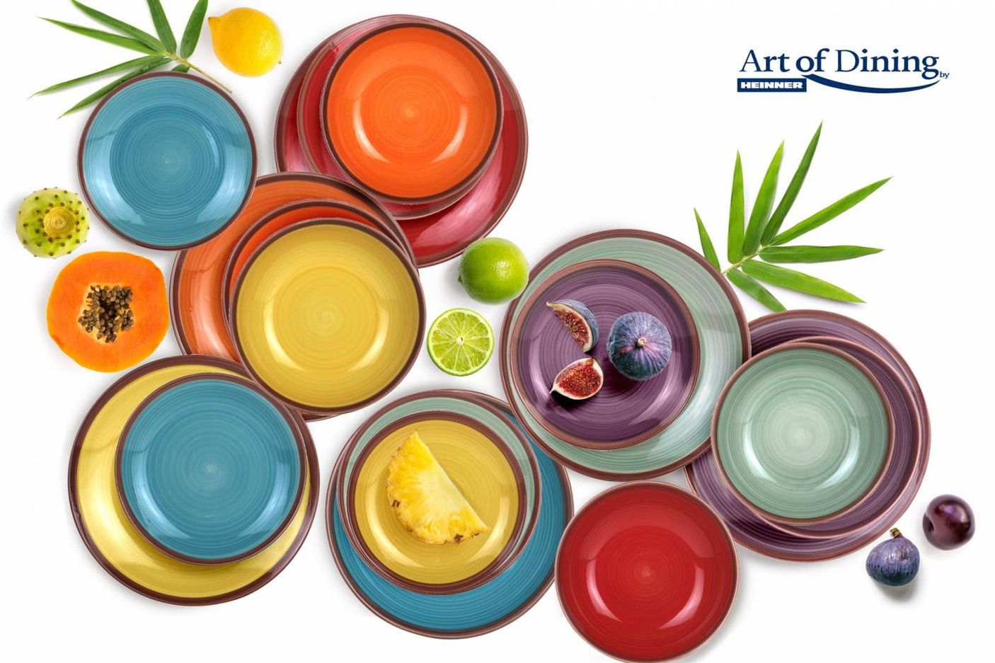Heinner Vesela Serviciu Masa Ceramica Heinner HR-WDF-18A | 18 Piese, Aquarelle, Art of Dining
