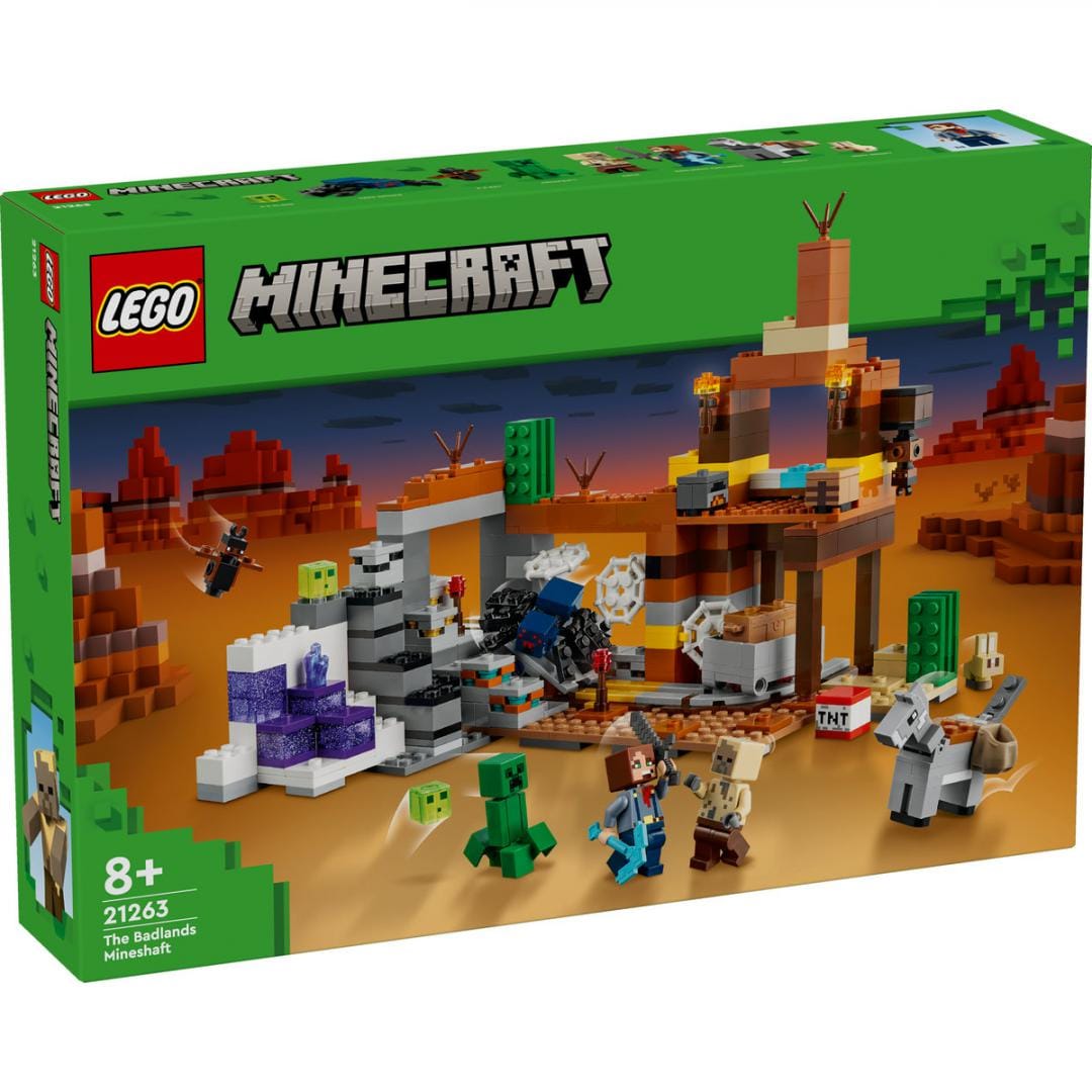 Lego Jucării Set Constructie LEGO Minecraft 21263 | Putul din Badlands, 255 Piese, 8+, Cadou