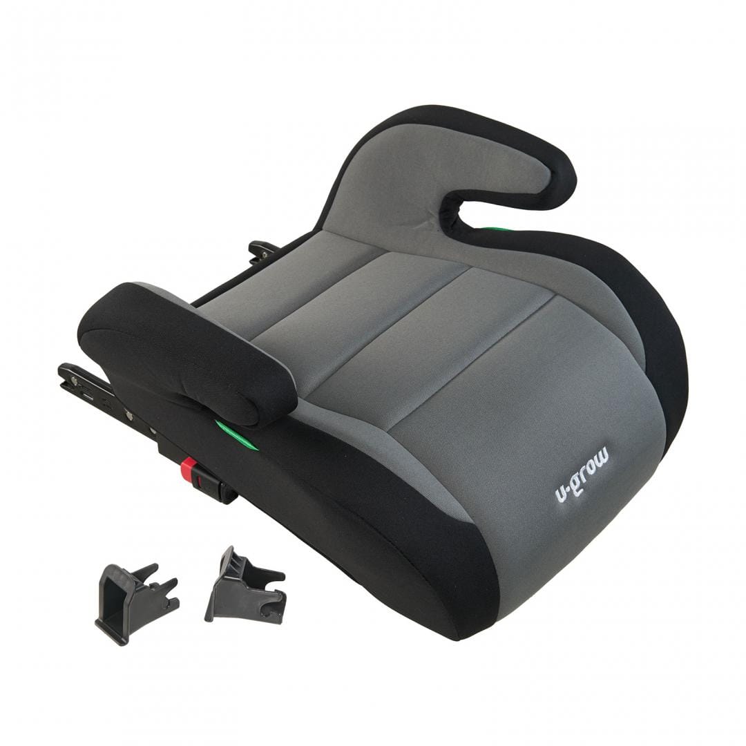 U-Grow Puericultură Inaltator Auto U-Grow UG-HB53B-GREY | 125-150cm, Omologare R129, Isofix, Negru/Gri