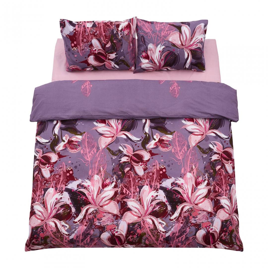 Heinner Lenjerie de pat Lenjerie Pat Heinner HR-KGBED-132-MGN | Kingsize, Bumbac, 132 TC, Magnolia