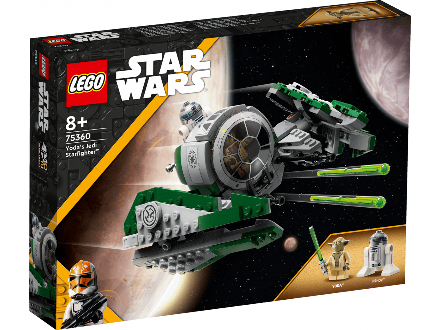 Lego Jucării Set Constructie LEGO Star Wars 75360 | Jedi Starfighter Yoda, 282 Piese, 7+