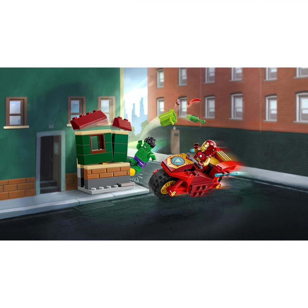 Lego Jucării Set Constructie LEGO Super Heroes 76287 | Iron Man, Motocicleta, Hulk, Marvel