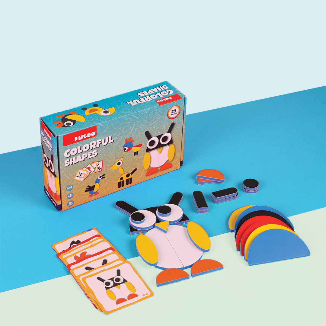 Puedo Toys Jucării Jucarie Puedo Toys PUEDOK1923 | Spuma EVA, Forme Colorate, 29 Piese