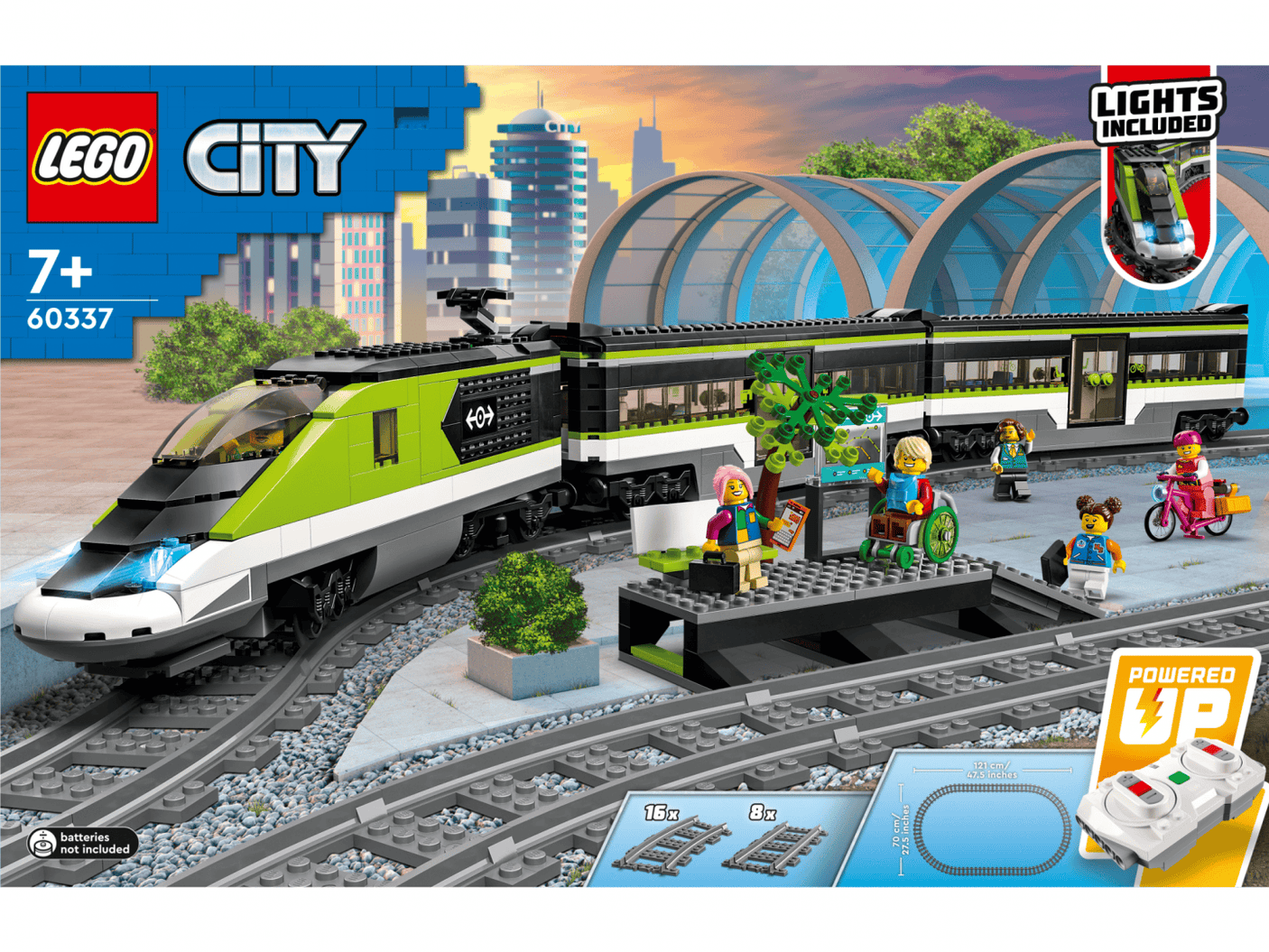 Lego Jucării Set Constructie LEGO City 60337 | Tren Expres Pasageri, 764 Piese, 7+