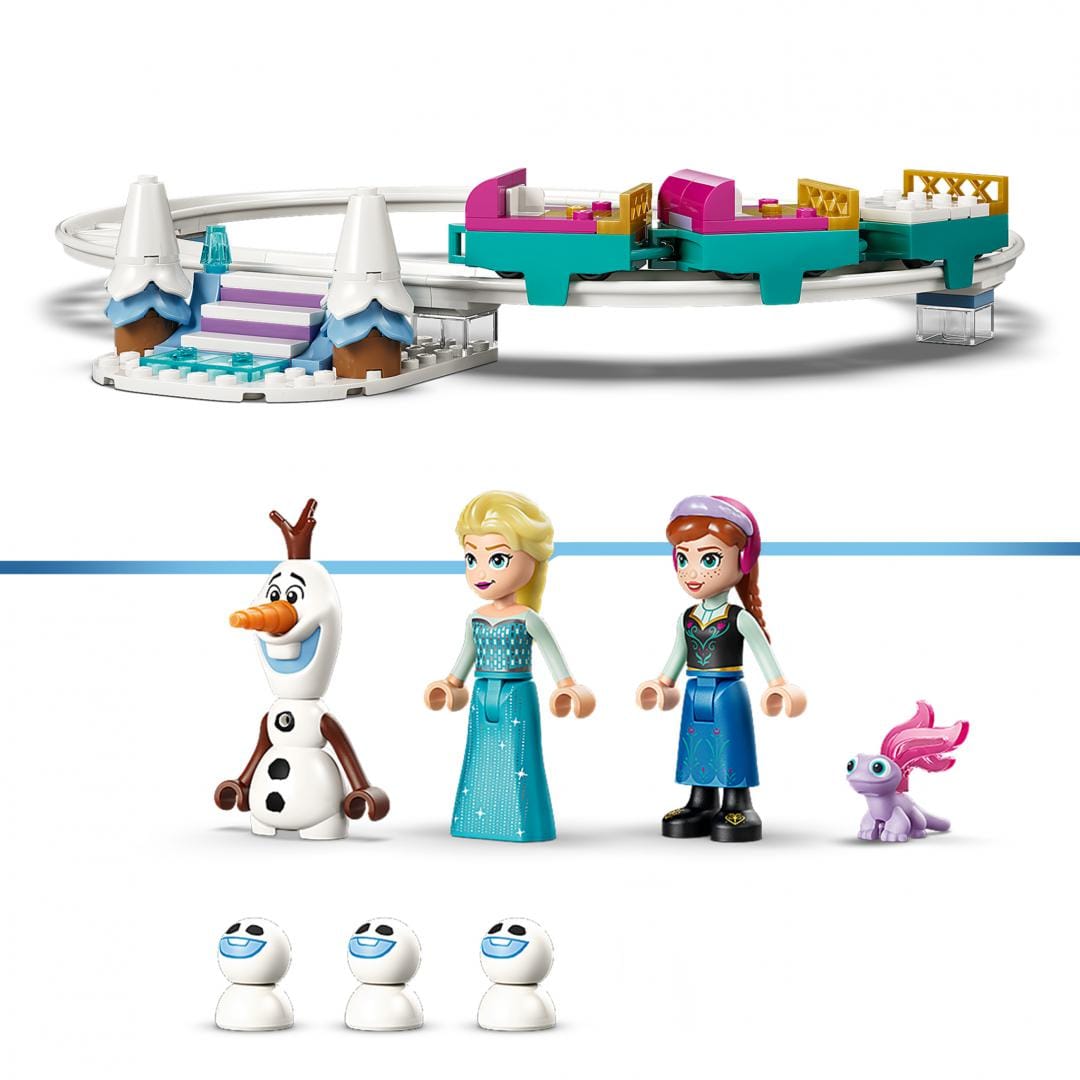 Lego Jucării Set Constructie LEGO Disney Frozen 43281 | Aventura cu Sania pe Sine, Castelul de Gheata al Elsei, 133 Piese, 4+