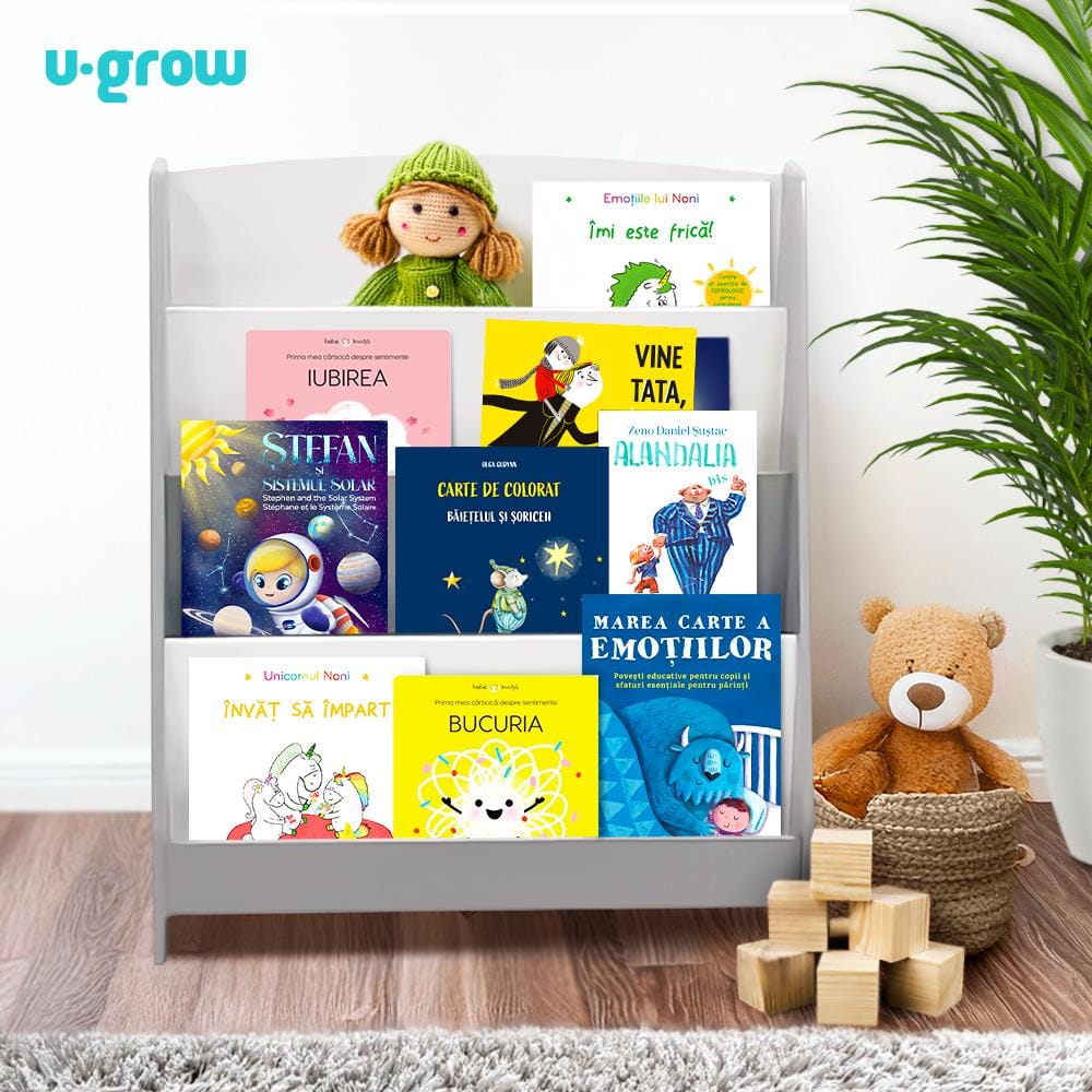 U-Grow Puericultură Raft Depozitare Carti U-Grow UGRD-6933 | Gri, MDF
