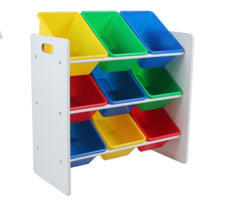 U-Grow Jucării Raft Depozitare Jucarii U-grow UGRD115-MCLR | 9 Cosuri, Multicolor, Organizator