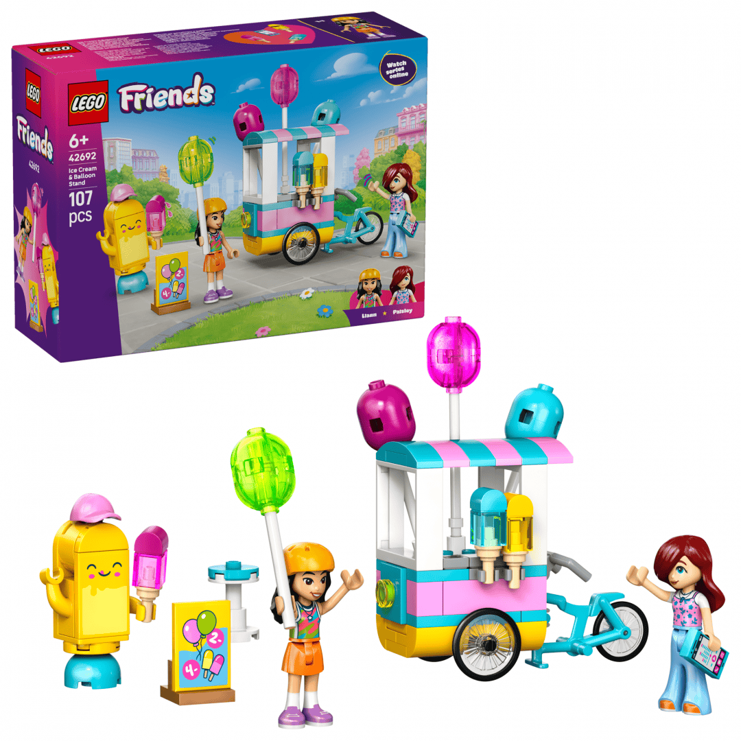 Lego Jucării Set Constructie LEGO 42692 | Stand cu Inghetata si Baloane, Cadou