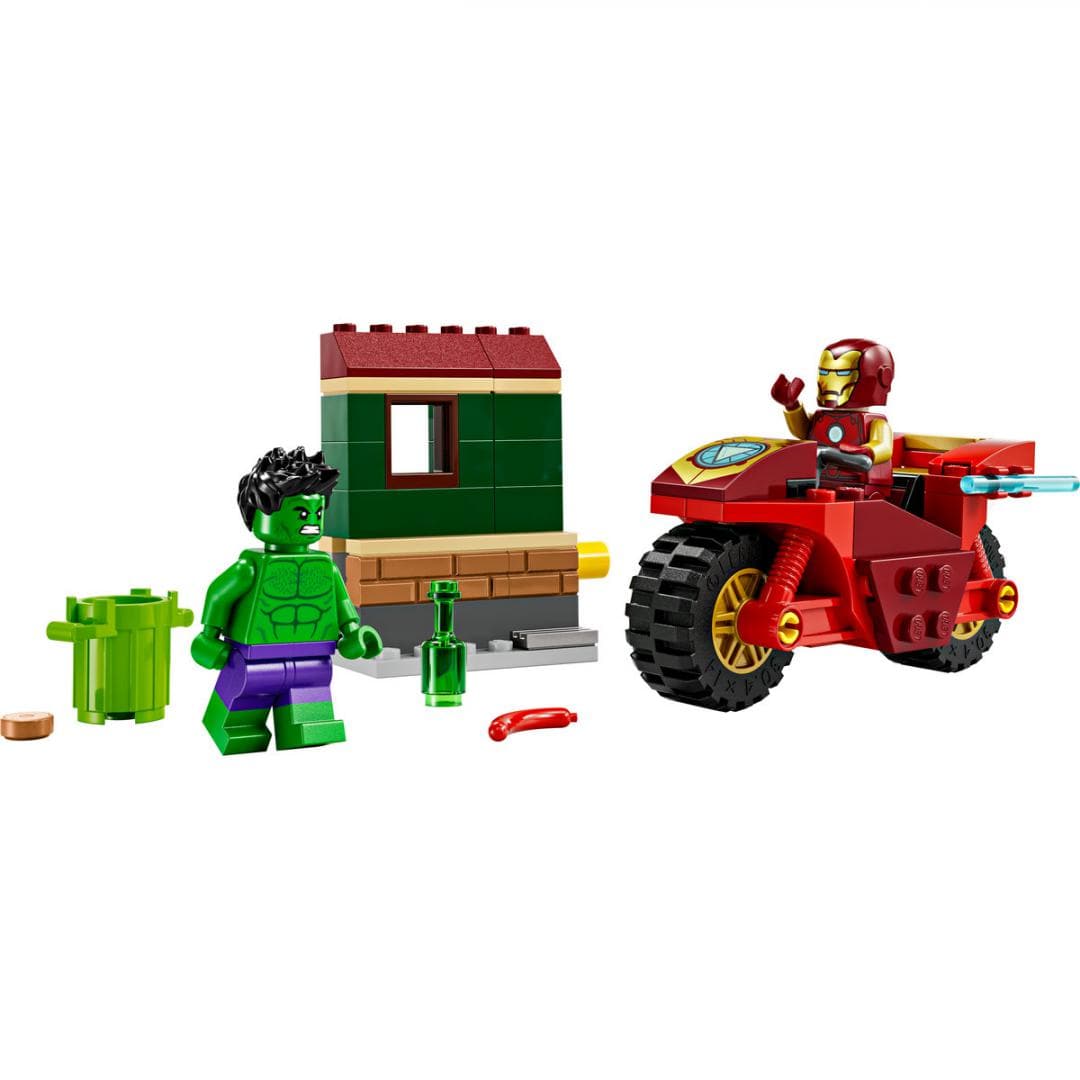 Lego Jucării Set Constructie LEGO Super Heroes 76287 | Iron Man, Motocicleta, Hulk, Marvel