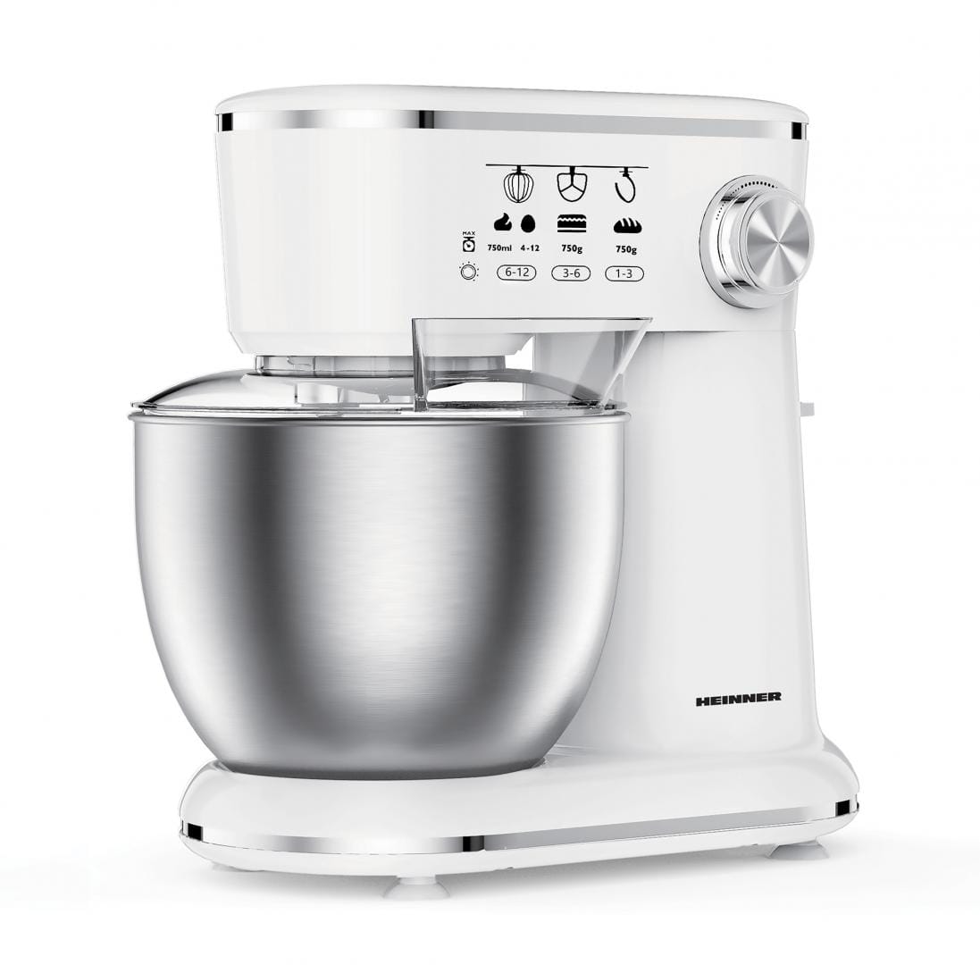 Heinner Mixer Mixer Planetar Heinner HPM-1000WHCH | 1000W, 5L, 6 Viteze, Alb
