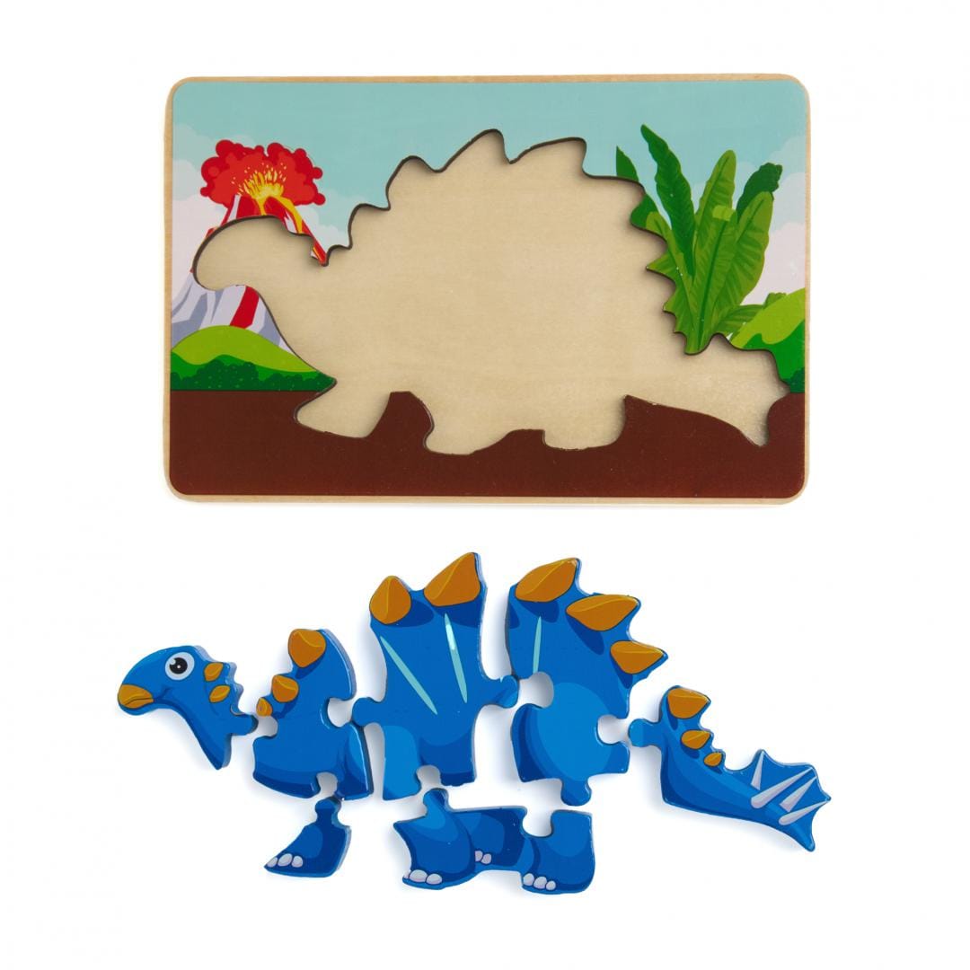 MomKi Jucării Puzzle MomKi MKT79373 | Lemn, Tuojiangosaurus, 8 Piese, Educativ