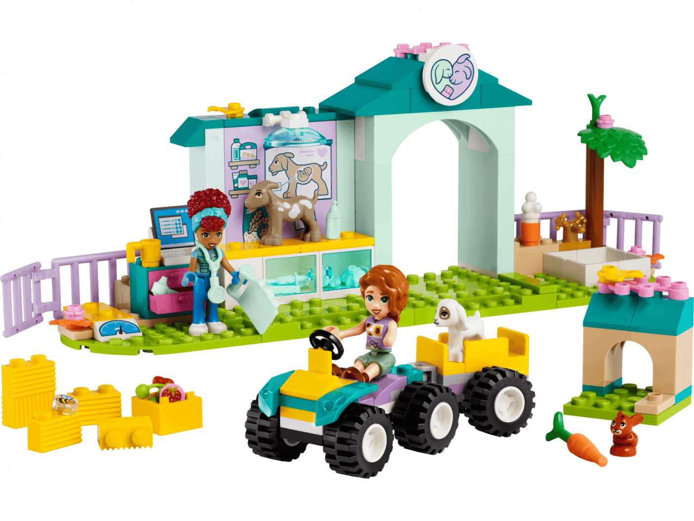 Lego Jucării Set Constructie LEGO 42632 | Clinica Veterinara Animale Ferma, Cadou