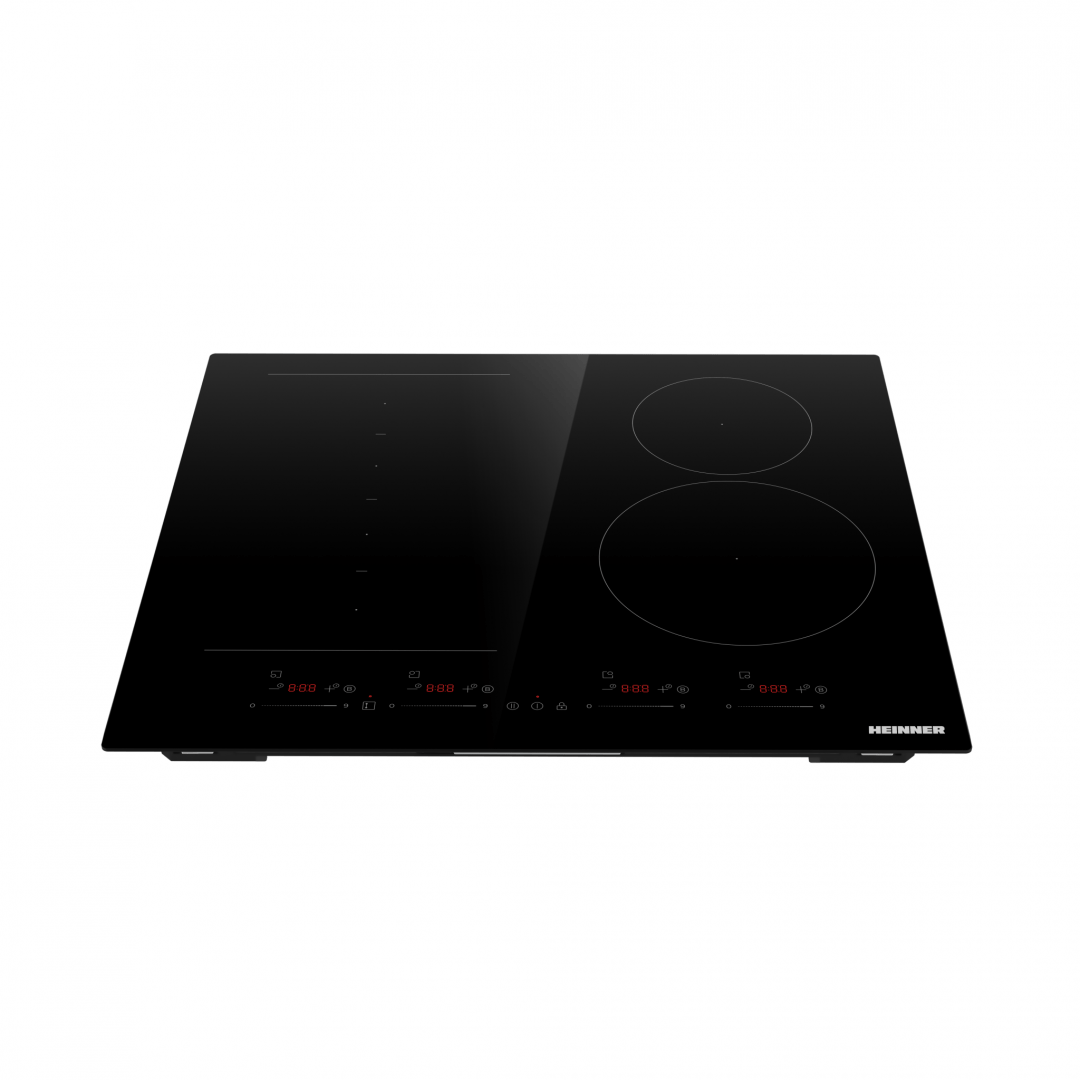 Heinner Plita incorporabila Plita Incorporabila Heinner HBHI-M4ZB1FXSMTC | 4 Zone, Mixt Gaz + Electric, Inox, 59x52cm