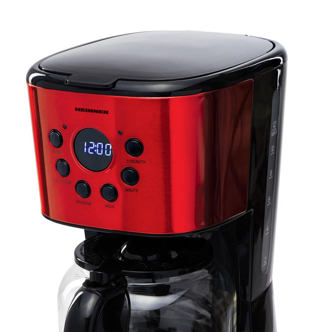 Heinner Cafetiera Cafetiera Heinner HCM-1500RDIX | Digitala, 1.5L, 1000W, Rosu