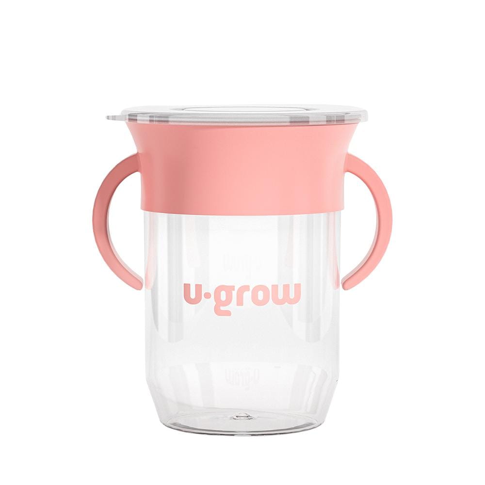 U-Grow Alimentație bebe Cana Antiscurgere U-Grow UG-SIP360PK | 360 Grade, Manere, Roz