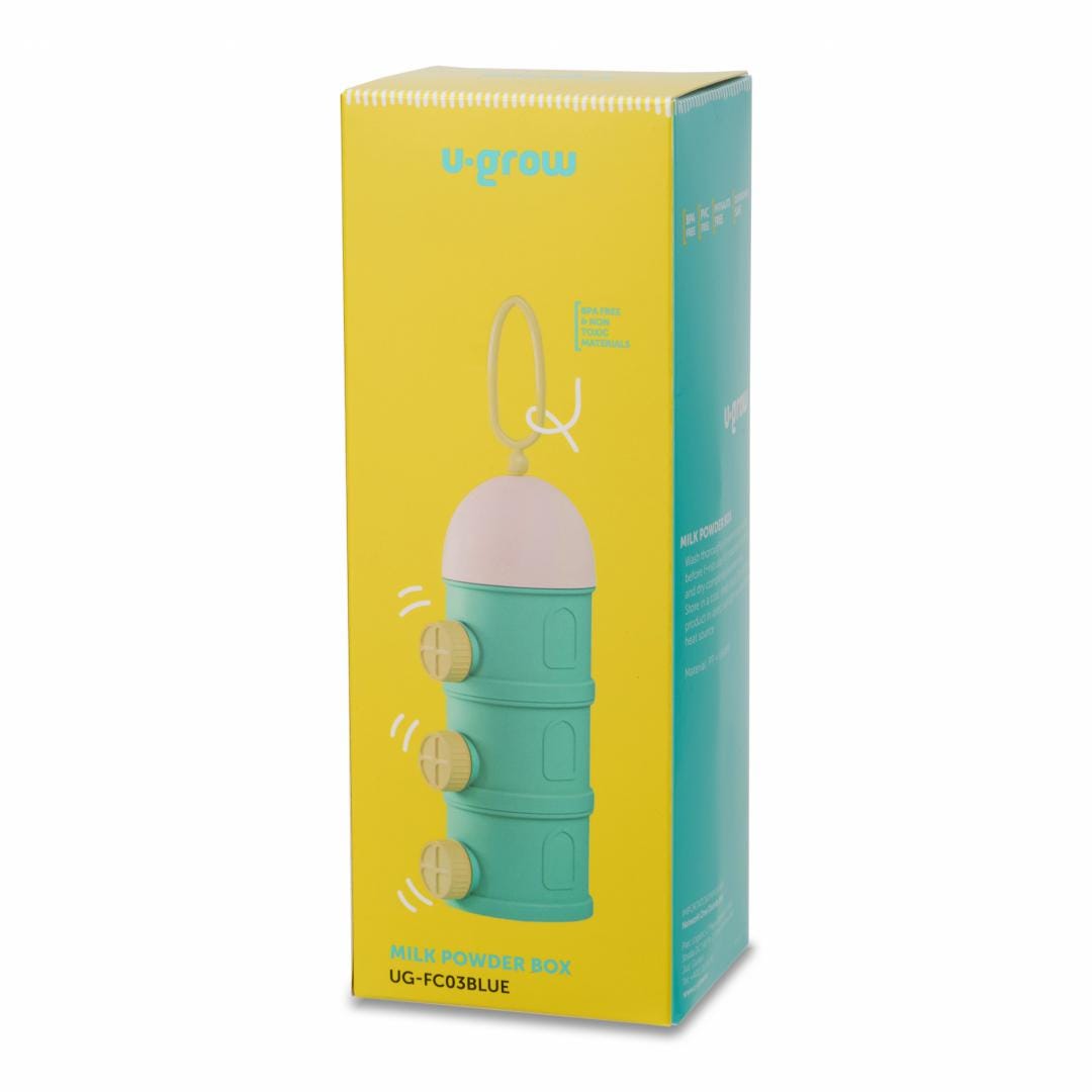 U-Grow Alimentație bebe Recipient Lapte Praf U-Grow UG-FC03BLUE | 3 Compartimente, Albastru