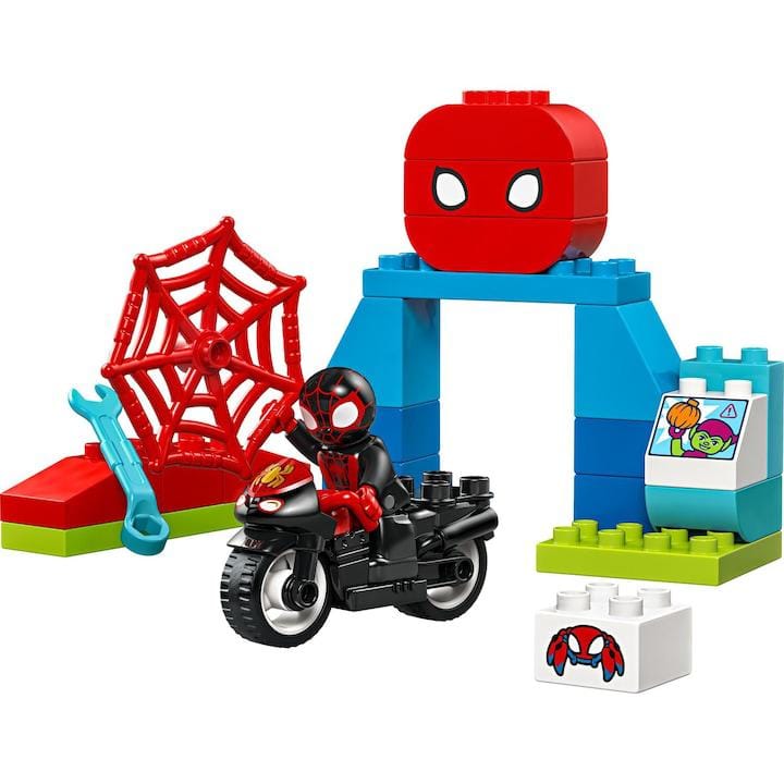 Lego Jucării Set Constructie LEGO Duplo 10424 | Aventura pe Moto a lui Spin, Cadou