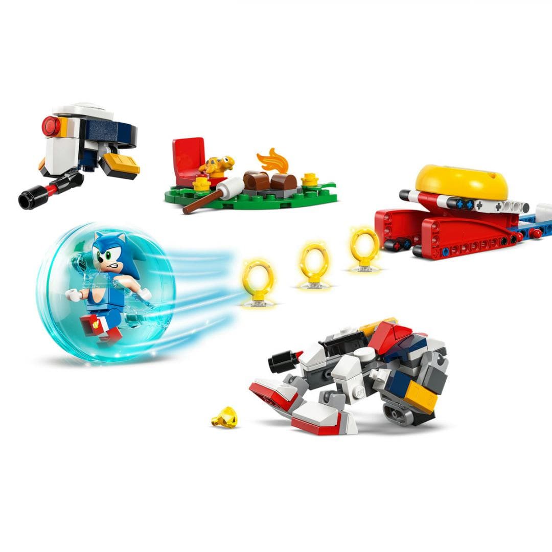 Lego Jucării Set Constructie LEGO Sonic 77001 | Infruntare la Focul de Tabara, Cadou