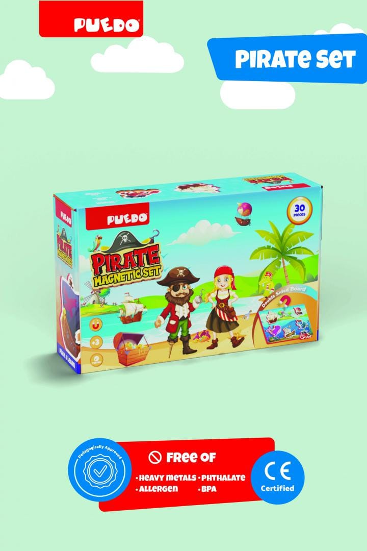 Puedo Toys Jucării Joc Magnetic Puedo Toys PUEDOK1925 | Spuma EVA, Tema Pirati, Educativ
