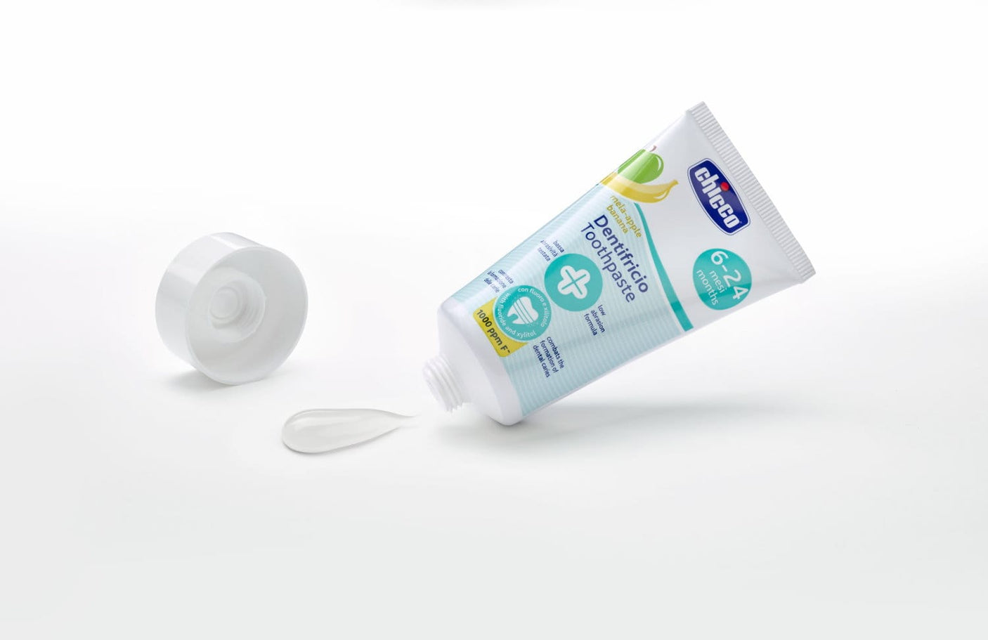 Chicco Îngrijire bebe Pasta de Dinti Chicco 12101-9 | Fara Fluor, Aroma Mar si Banana, 50ml, 6-24 Luni